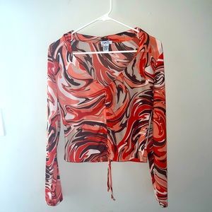 Orange & Brown Swirl Funky Shirt